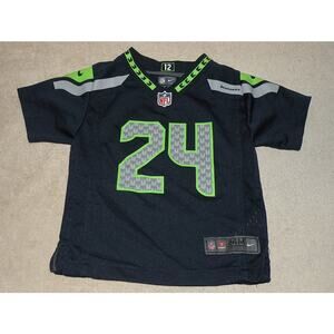 Nike NFL Seattle Seahawks On Field 24M SS Jersey #24 Lynch Blue